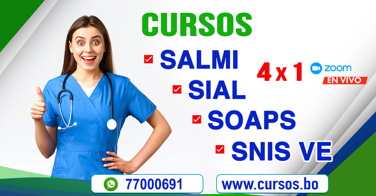 4 Cursos software salud SALMI SIAL  SOAPS y SNIS VE (Por ZOOM en VIVO)
